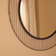 Trento Wall Mirror - Round - Black Linear