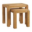 Curve Nest of Tables - Set of 2 - Oak