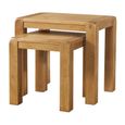 Curve Nest of Tables - Set of 2 - Oak