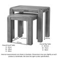 Curve Nest of Tables - Set of 2 - Oak