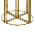 Axis Nest of 5 Tables - Clear Glass with Gold Metal