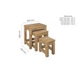Compton Nest of Tables - Set of 3 - Oak
