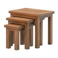 Original Nest of Tables - Set of 3 - Rustic Oak