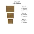 Opus Nest of Tables - Set of 3 - Oak