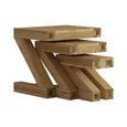 Z Designer Nest of Tables - Set of 3 - Oak