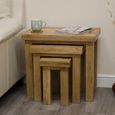 Deluxe Nest of Tables - Set of 3 - Oak