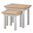Cotswold Nest of Tables - Set of 2 - Oak and Painted