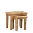 Janelle Nest of Tables - 2 - Rustic Oak