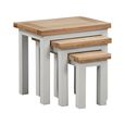 Lundy Nest of Tables - Set of 3 - Grey Painted