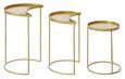 Suar Nest of 3 Tables - Gold