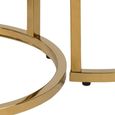 Alisma Nest of Tables - Set of 2 - Round - White Marble and Gold Metal