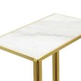 Nest of Tables - White Marble and Gold Metal - Set of 2