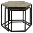 Babita Nest of 2 Tables - Hexagon - Black Metal