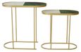Suar Nest of 2 Tables - Marble and Gold