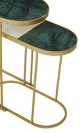 Suar Nest of 2 Tables - Marble and Gold