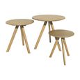 Scandic Nest of Tables - Set of 3 - Round - Oak
