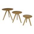 Scandic Nest of Tables - Set of 3 - Round - Oak