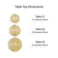 Scandic Nest of Tables - Set of 3 - Round - Oak