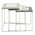 Akola Nest of 3 Tables - Square - Silver