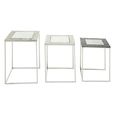 Akola Nest of 3 Tables - Square - Silver
