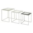 Akola Nest of 3 Tables - Square - Silver