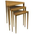 Compo Nest of 3 Tables - Trianglar - Gold Metal