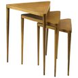 Compo Nest of 3 Tables - Trianglar - Gold Metal