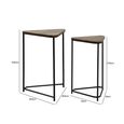 Nest of Tables - Dark Wood - Triangular - Set of 2