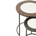 Akola Nest of 2 Tables - Round - Gold and Black