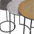 Elias Nest of 3 Tables - Round - Hammered Metal
