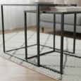 Seaford Nest of Tables - 2 - Square - Oak and Black Metal