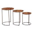 Boho Nest of 3 Tables - Round - Acacia Wood