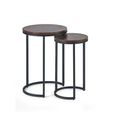 Tribeca Round Nest of Tables - Set of 2 - Walnut