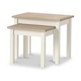 Modern Nest of Tables - Set of 2 - White Painted