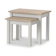 Modern Nest of Tables - Set of 2 - Grey Painted