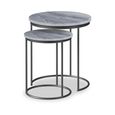 Marmora Nest of Tables - Round - Set of 2 - Grey Marble