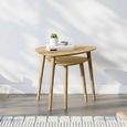 Valencia Herringbone Triangular Nest of 2 Tables - Oak