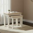 Modern Nest of Tables - Set of 2 - White Painted
