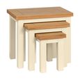 Lundy Nest of Tables - Set of 3 - Ivory Painted