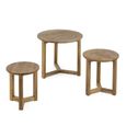 Nidri Nest of Tables - Set of 3 - Oak - Round
