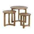 Nidri Nest of Tables - Set of 3 - Oak - Round