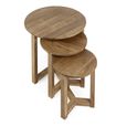 Nidri Nest of Tables - Set of 3 - Oak - Round