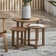 Nidri Nest of Tables - Set of 3 - Oak - Round