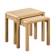 Curve Nest of Tables - Set of 2 - Small - Oak
