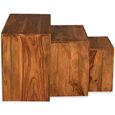 Clearance - Cuban Nest of 3 Tables - Sheesham Wood - A460