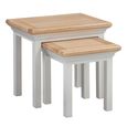 Cotswold Nest of Tables - Set of 2 - Oak and Painted