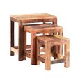 Coastal Nest of Tables - Set of 3 - Reclaimed Wood
