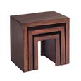Dakota Nest of Tables - Set of 3 - Dark Mango Wood