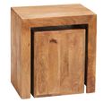Dakota Nest of Tables - Set of 2 - Cubed - Light Mango Wood