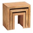 Dakota Nest of Tables - Set of 3 - Light Mango Wood